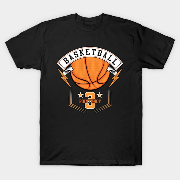 Basketball pointshot T-Shirt by Teefold